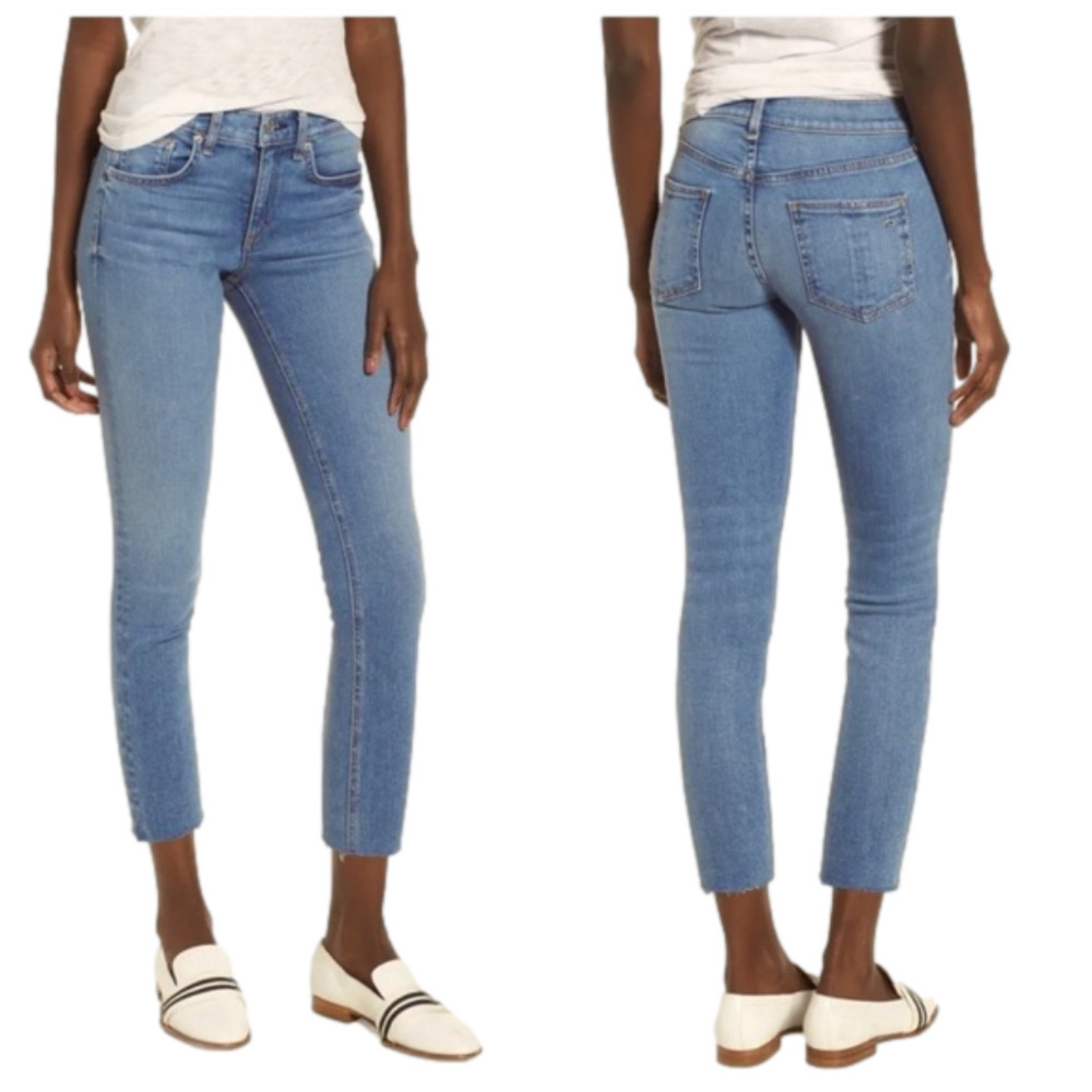 Rag & Bone Levee Raw Cropped Hem Jeans Size 28